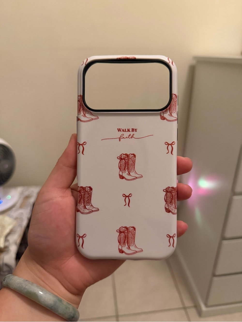 iPhone 17 Pro Max Case, Cowgirl Boot Pattern🎀🤎